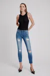 Bardot Kate Trashed Hipster Jeans In Dark Vint