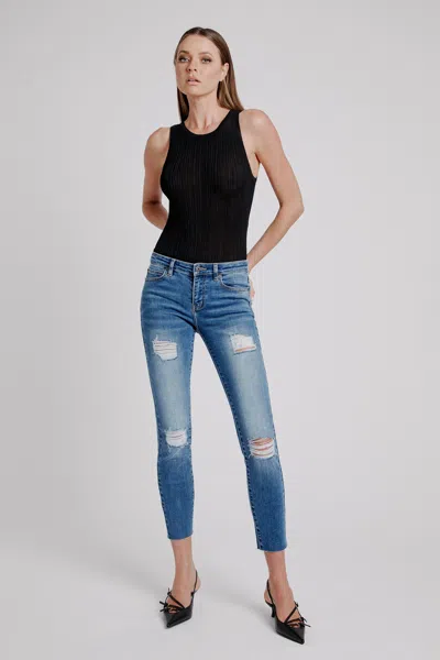 Bardot Kate Trashed Hipster Jeans In Dark Vint