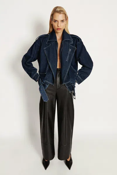 Bardot Kavi Oversized Denim Jacket In Dark Denim