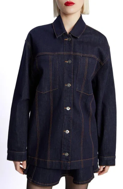 Bardot Keely Oversize Denim Jacket In Dark