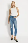 Bardot Khloe Hi Crop Jeans Ii In Darkdenim