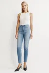 Bardot Khloe High Waist Crop Skinny Jeans In Dark Denim