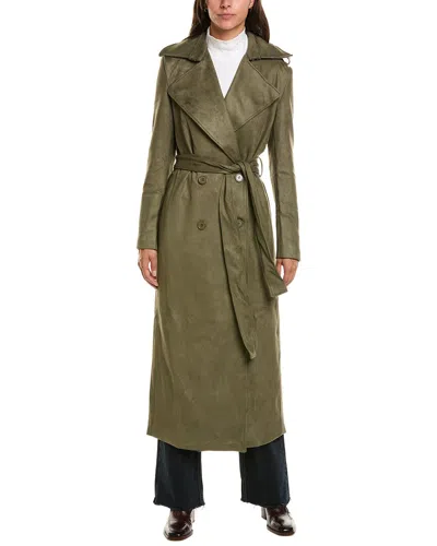 Bardot Kira Faux Suede Trench Coat In Purple