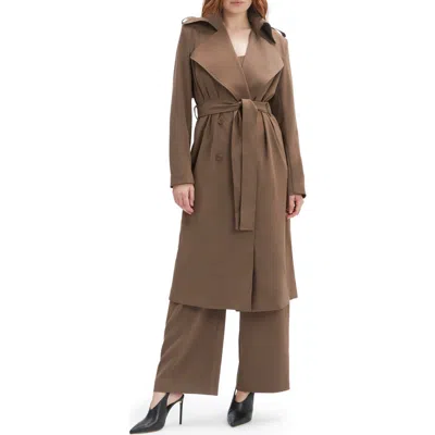Bardot Kira Trench Coat In Coffee Brown