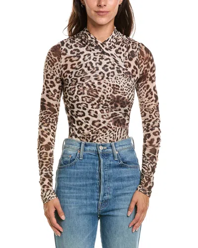 Bardot Kourtney Mesh Bodysuit In Animal Print