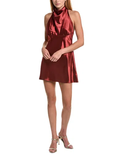 Bardot Kristina Cowl Neck Mini Dress In Red