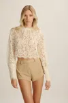 Bardot Georgia Lace Top In Neutral