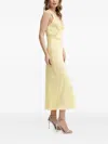 Bardot Demeter Open Back Slipdress In Yellow