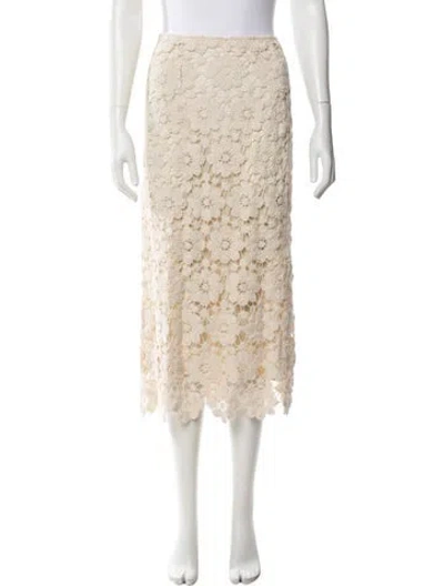Pre-owned Bardot Lace Pattern Long Skirt In Neutrals