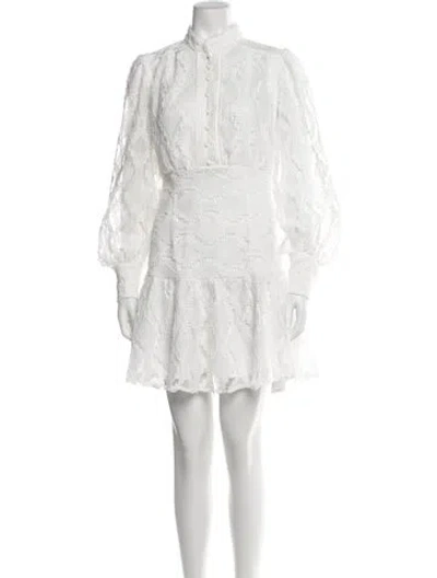 Pre-owned Bardot Lace Pattern Mini Dress W/ Tags In White