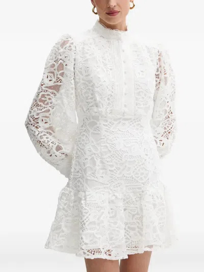 Bardot Laced Mini Dress In White