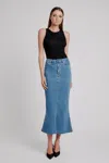 Bardot Larence Denim Maxi Skirt In Vintage Bl