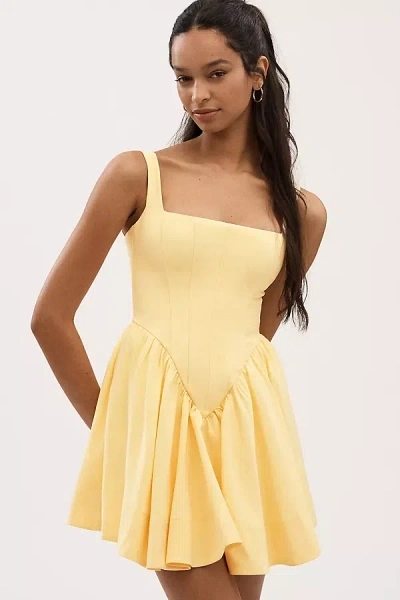 Bardot Larson Sleeveless Square-neck Corset Basque-waist Mini Dress