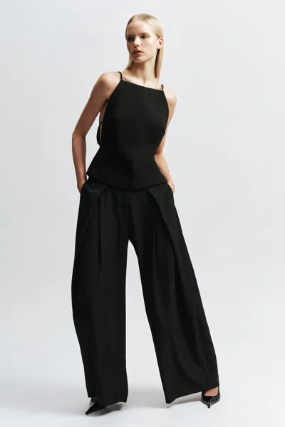Bardot Laurie Pleat Front Pant In Black