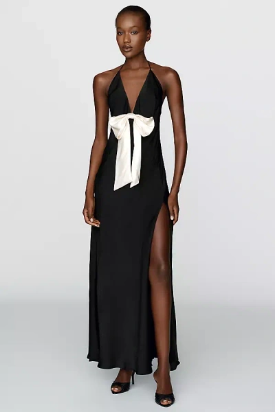 Bardot Lavina Bow Maxi Dress In Black