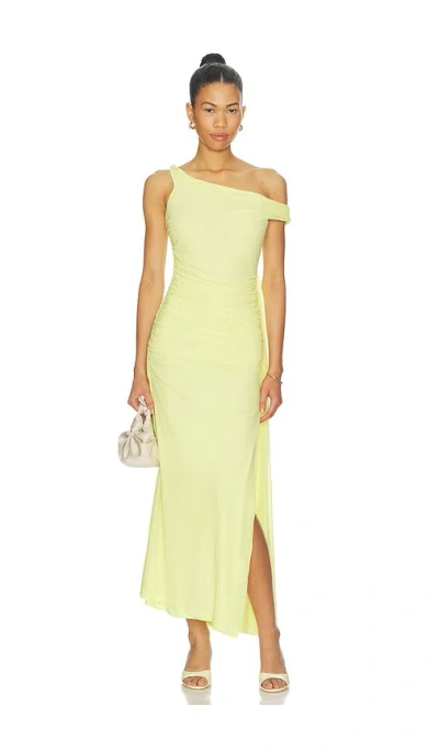 Bardot Layana Asym Maxi Dress In Yellow