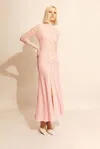 Bardot Lea Mesh Midi Dress In Light Pink