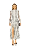 Bardot Lea Printed Mesh Dress In Multi