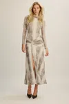 Bardot Lea Printed Mesh Dress In Neutral