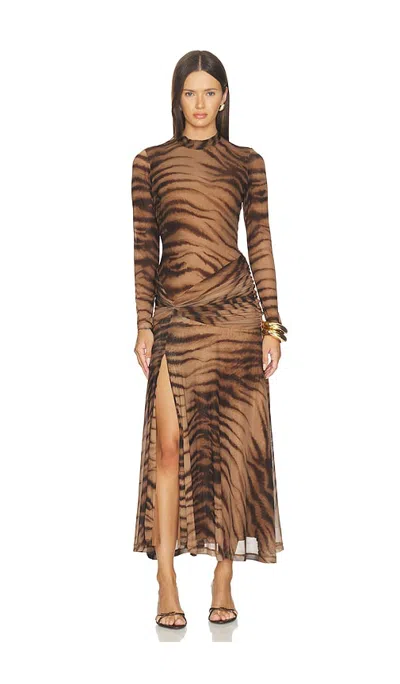 Bardot Lea Printed Mesh Dress In Animal Print