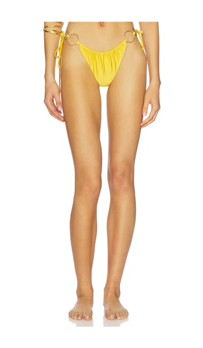 Bardot Leala Ring Detail Bikini Bottoms In Metallic