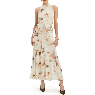 Bardot Leanna Floral Mesh Maxi Dress In White