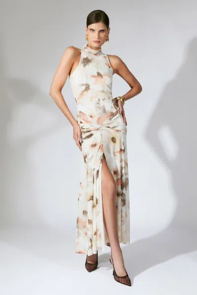 Bardot Leanna Mesh Midi Dress In Multi