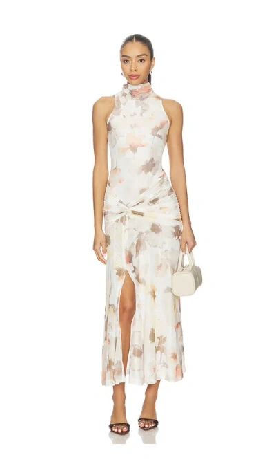 Bardot Leanna Mesh Midi Dress In White