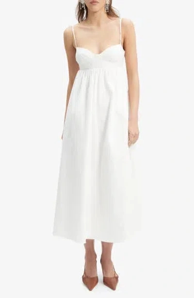 Bardot Lenora Cotton Midi Sundress In Orchid Whte