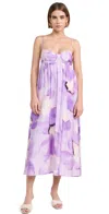 BARDOT LENORA PRINTED MIDI DRESS LAVENDER FLORAL