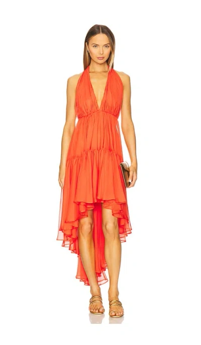 BARDOT LEONA HIGH LOW RUFFLE DRESS