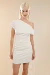 Bardot Letita One-shoulder Minidress In Orchid Wht