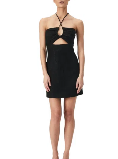 Bardot Lexi Boucle Mini Dress In Black
