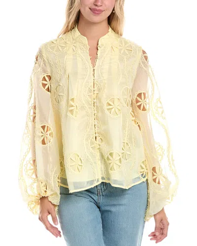 Bardot Libbie Lace Blouse In Yellow