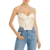 Bardot Lila Womens Underwire Bustier Cropped In White