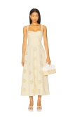 Bardot Lilah Corset Midi Dress In Neutral