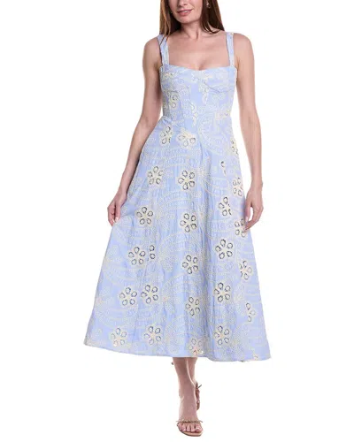 Bardot Lilah Corset Midi Dress In Blue