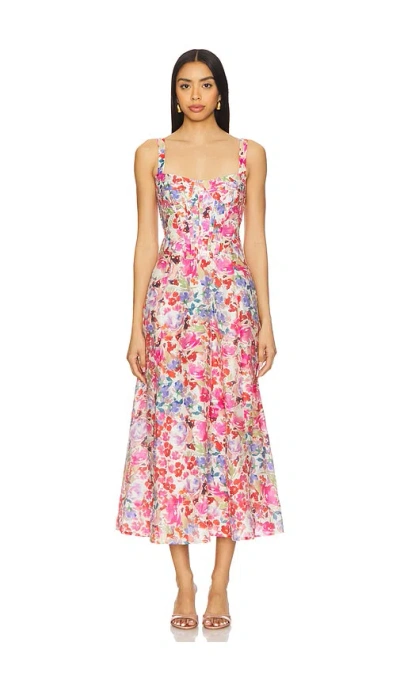 BARDOT LILAH CORSET MIDI DRESS