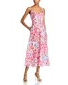 Bardot Lilah Floral Corset Midi Dress In Pink Floral