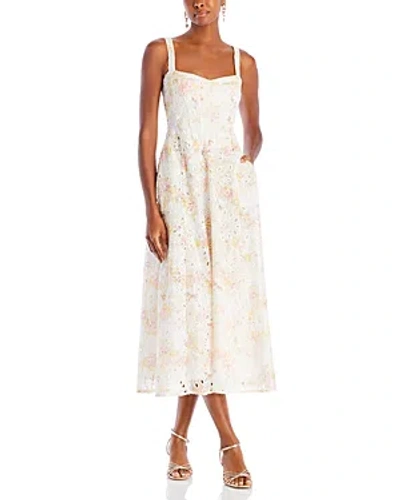 Bardot Lilah Sweetheart Corset A-line Midi Dress In Sunny Floral