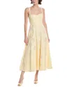 Bardot Lilah Corset Midi Dress In Yellow