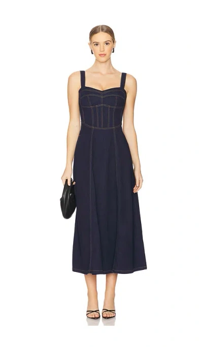 Bardot Midikleid Aus Denim Lilah In Blue