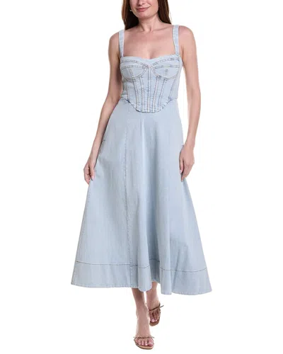 Bardot Lilah Denim Midi Dress In Blue