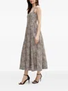 Bardot Lilah Leopard-print Midi Dress In Blue