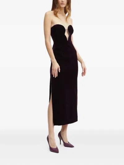 Bardot Lilah Velour Dress In Black