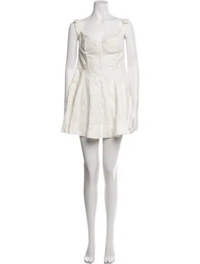 Pre-owned Bardot Linen Mini Dress In Neutrals