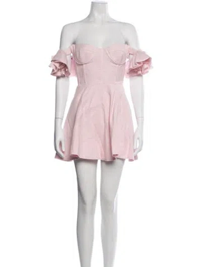 Pre-owned Bardot Linen Mini Dress In Pink