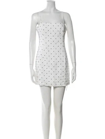Pre-owned Bardot Linen Mini Dress In White