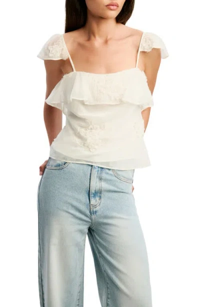 Bardot Lisette Frill Appliqué Camisole In White