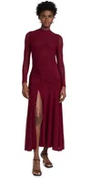 Bardot Liyana Ruched Mesh Dress Berry In Berry